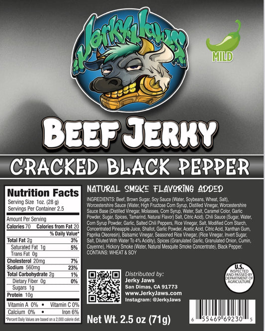 CRACKED BLACK PEPPER BEEF JERKY