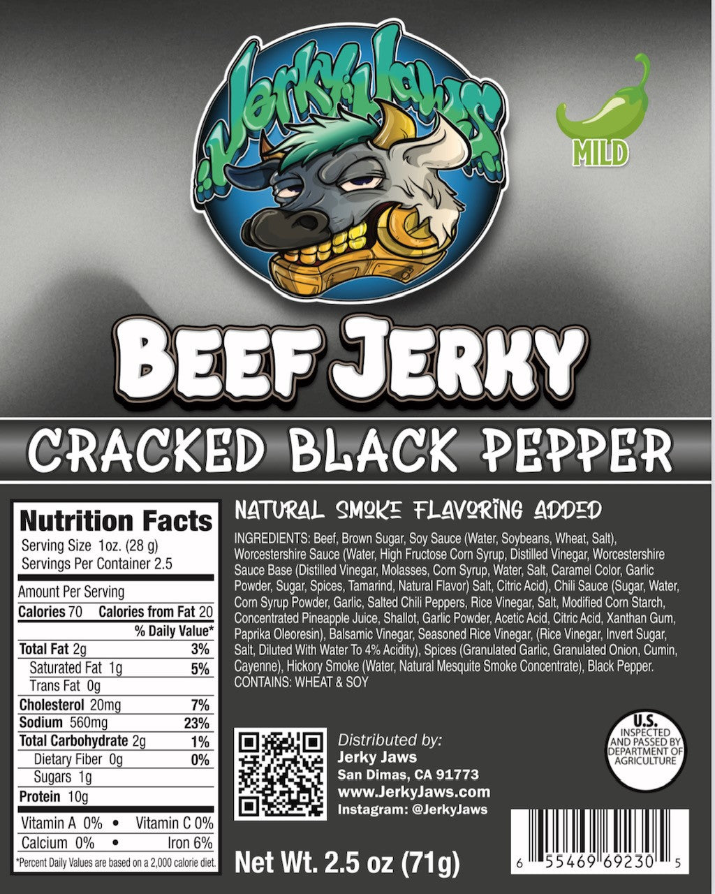 CRACKED BLACK PEPPER BEEF JERKY